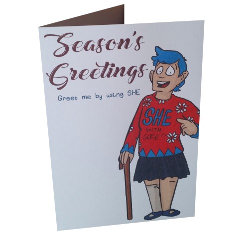 Greetings Card - She with Glee!!